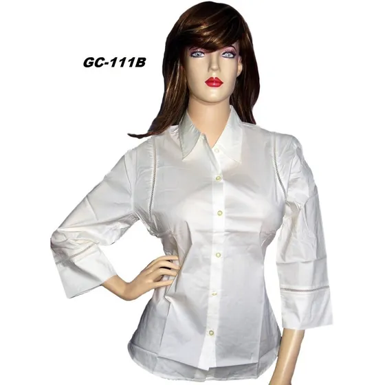 Blusas Talla Plus Grandes Casuales Vestir Camisa Manga 3/4