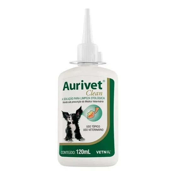 Aurivet Clean 120ml Solução Limpeza Otológica - Vetnil