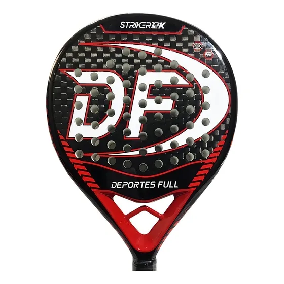 Paleta de pádel Deportes Full Striker 12K 2022 color rojo/blanco