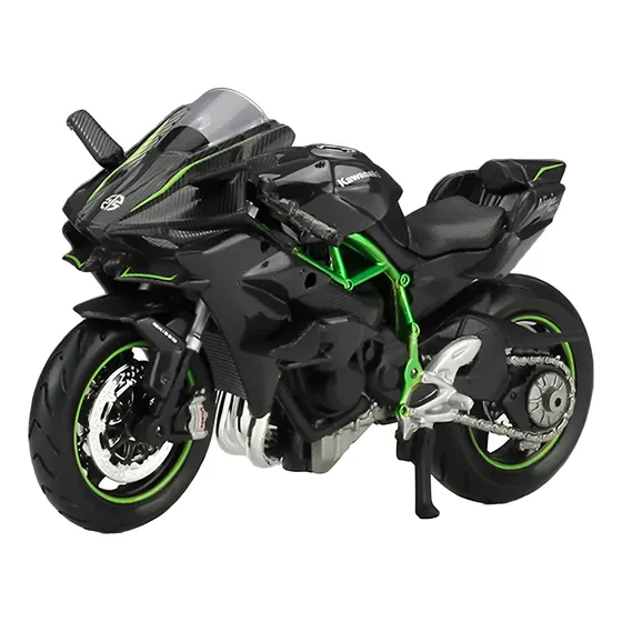Moto A Escala 1:18, Kawasaki Ninja H2 R,  12cms Largo.