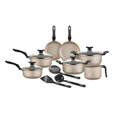 Jogo De Panelas 10 Peças Antiaderente Bianco D'italia Bege