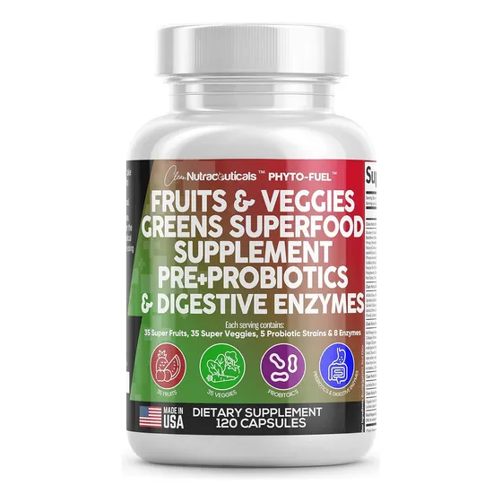 Suplemento Frutas Y Verduras 120 Capsulas Clean