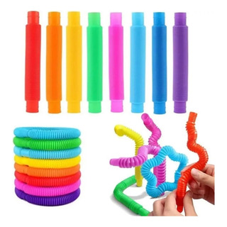 96 Piezas Pop Tubes Fidget Toys, Juguetes Sensoriales Tubes 96 Piezas Pop Tubes Fidget Toys, Juguetes Sensoriales Tubes