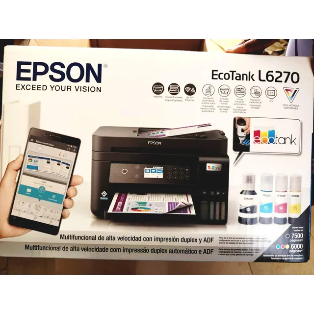 Impresora Multifuncional Epson Ecotank L6270 Adf Dúplex Wifi Negro