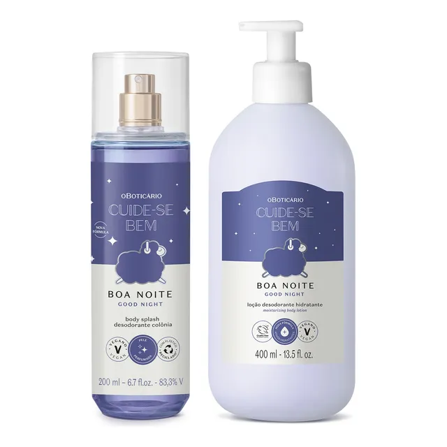 Kit Cuide-se Bem Boa Noite: Body Splash 200ml + Hidratante Desodorante Corporal 400ml