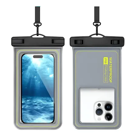 Capa Impermeável Para Celular - Natação, Mergulho E Outdoor Prata Bolsa Impermeável Para Celular