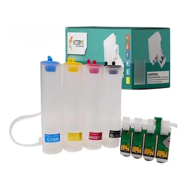 Sistema De Tinta Continua Para T21 + 4 Tintas Dye 