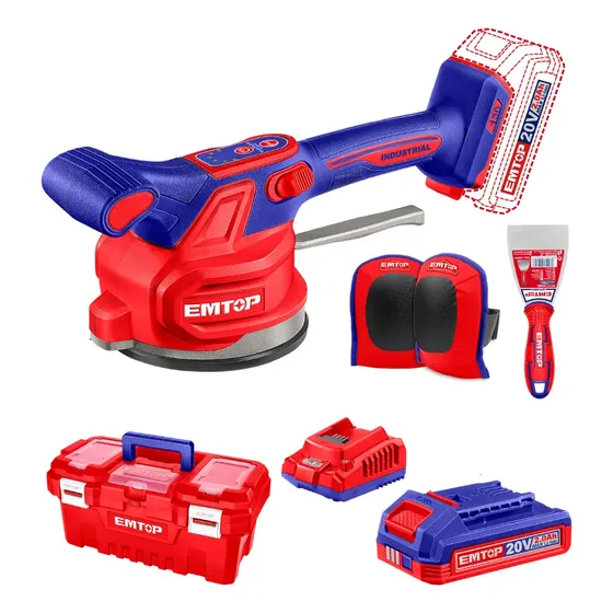 Ventosa Vibradora Inalambrica 20v Emtop + Bateria Y Cargador | Cuotas sin interés