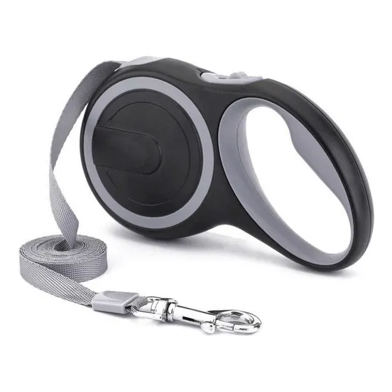 Correa Extensible Perro 8 Metros Retractil Automatica Color Gris Marca Raitot