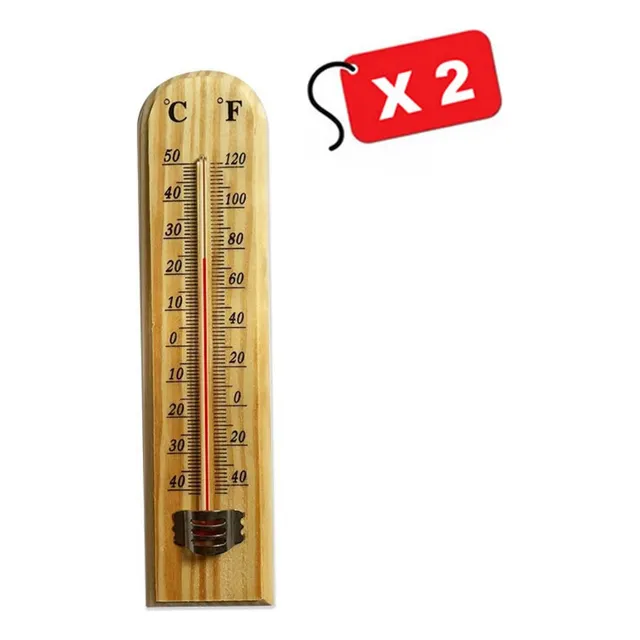 Termómetro Bulbo Mercurio Temperatura Ambiente / 2 Unidades