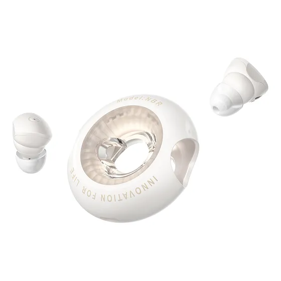 Auriculares Inalambricos Vention - Tiny T17 Bluetooth 5.3 - In Ear Hifi - 20 Horas - Resistente Al Agua Ipx4 - Manos Libres - Con Funda Para Estuche - Beige / Tactil / Microfono / Deporte - Nbrn0