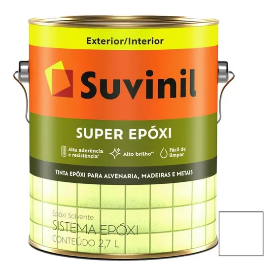 Pintura Esmalte Suvinil Blanco Epoxi X 2.7 Lt. Base Solvente