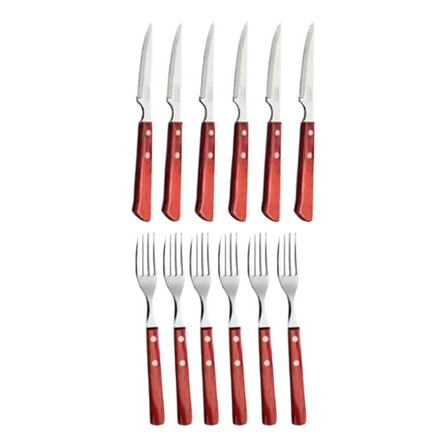 Cubiertos Polywood X12 Tramontina 6 Cuchillo 6 Tenedor Acero Cubiertos Polywood X12 Tramontina 6 Cuchillo 6 Tenedor Acero