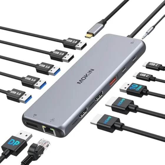 Estación De Acoplamiento Usb C 3 Monitores Usb C