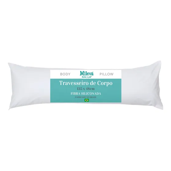 Travesseiro De Corpo Comprido Xuxão Grande Confortável Macio Cor Branco