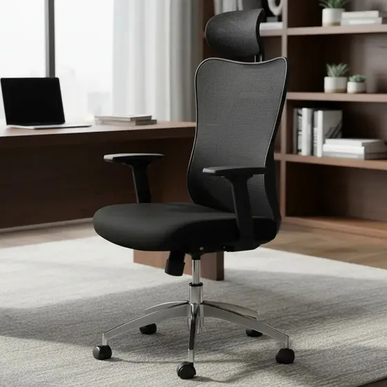 Silla De Oficina Ergonómica Presidencial Rta-j10 Venso Negro Poliéster | Cuotas sin interés