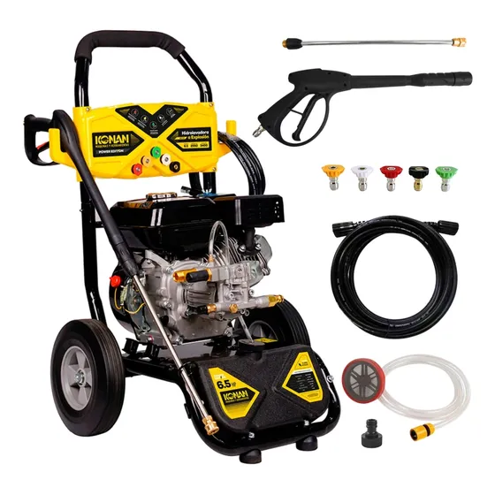 Hidrolavadora A Explosión De 6.5 Hp Konan Color Amarillo