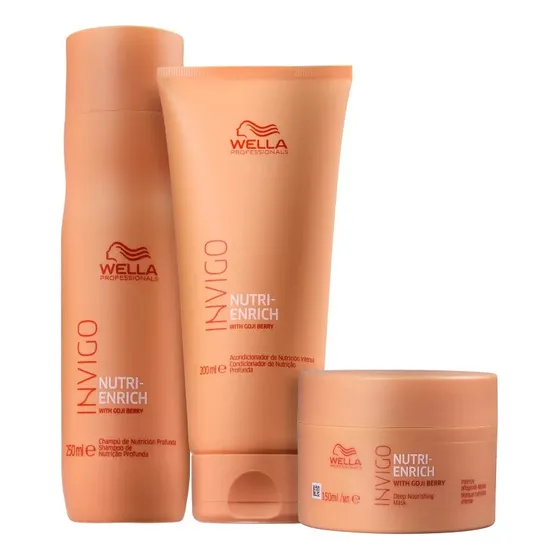 Shampoo, Condicionador E Mascara Nutri Enrich Wella