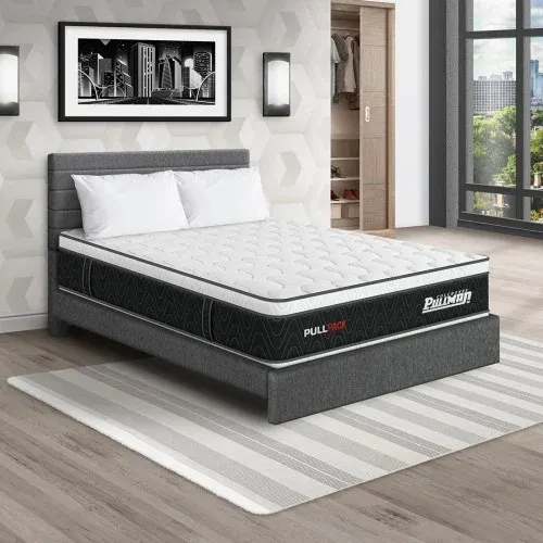 Colchón Pullpack Euro + Cama Leo + Almohada 120x190