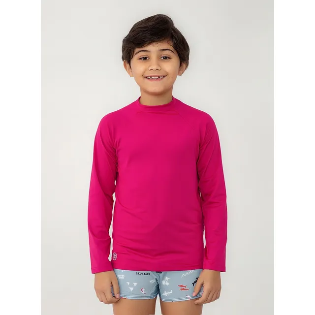 Camiseta Com Filtro Solar Proteção Uv50+ Infantil Manga Long