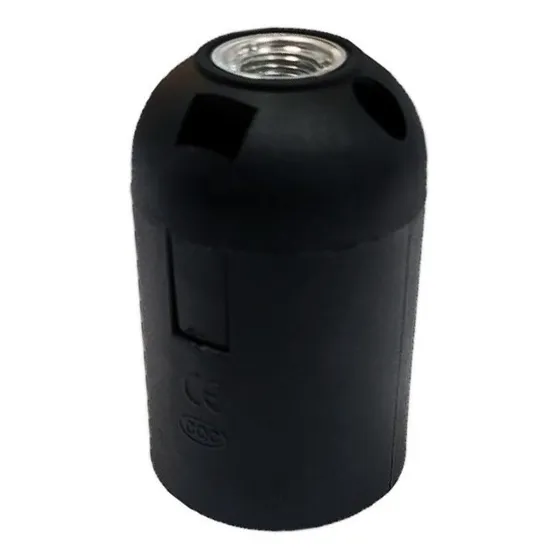 Pack X10 Portalámpara Edison E27 2 Piezas Negro