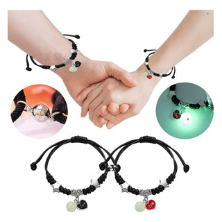 1 Par Pulsera Pareja/amistad Brillan Iman,regalo Amor Eterno 1 Par Pulsera Pareja/amistad Brillan Iman,regalo Amor Eterno