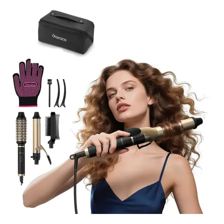 Modelador De Cachos 3 Em 1 Gokoco Gd034 Controle Temperatura Preto 127/220v