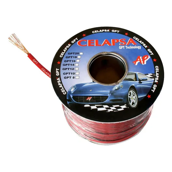 Cable Automotriz 14 Awg Rojo Gpt-14r-mt Celapsa X Metro