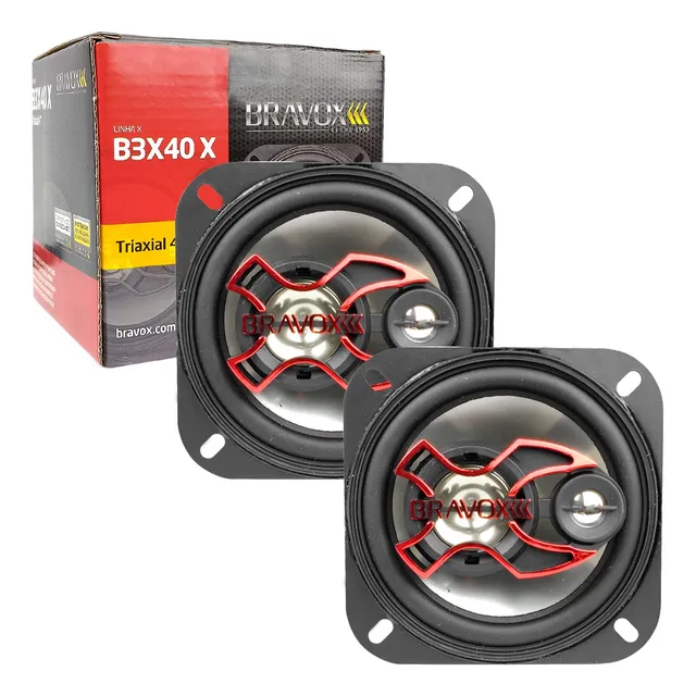 Auto Falante Bravox Triaxial B3x40x 4 Polegadas 160w Par