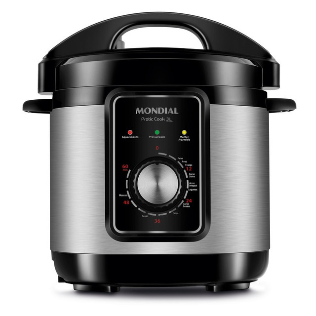 Panela De Pressão Elétrica Pe 47-3l-i Inox Preto Mondial Panela De Pressão Elétrica Pe 47-3l-i Inox Preto Mondial