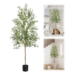 2.1m Árbol De Olivo Planta Artificial Realista Maceta Regalo 2.1m Árbol De Olivo Planta Artificial Realista Maceta Regalo