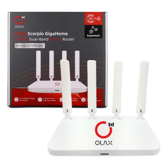 Router Ax1800 Gigabit Olax Dualband Mesh Pro Wifi 6 Fibra