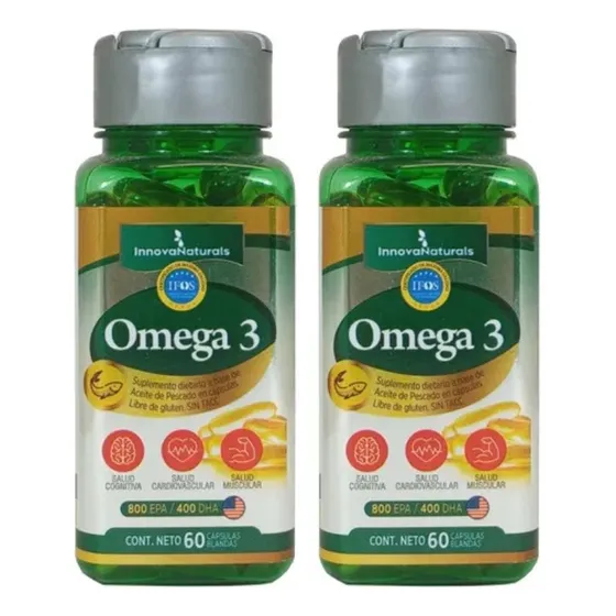 Suplemento En Cápsulas Innovanaturals Omega 3 60u Pack X2