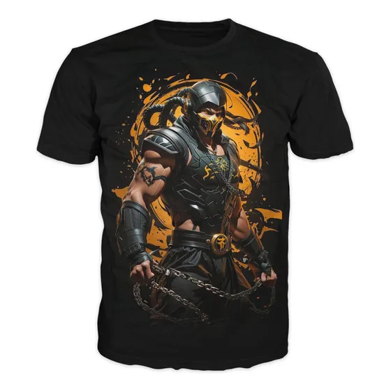 Camiseta Gamer Mortal Kombat Adultos Y Niños Hombre