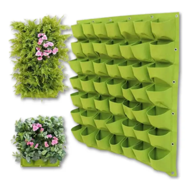 Jardin Vertical En Geotextil 25 Bolsillos Maceta Huertas