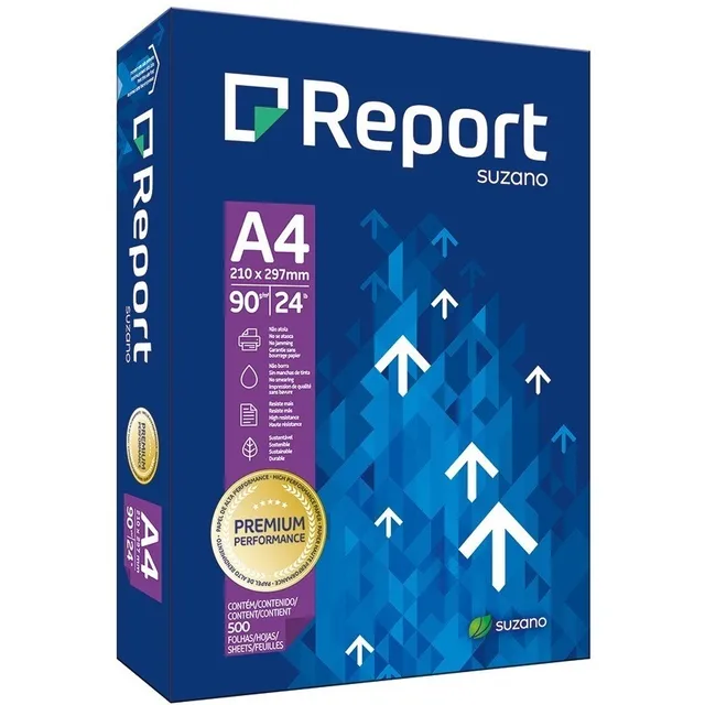 Resma A4 Report De 90 Grs X 500 Hojas En Caja De X 5 Unid 