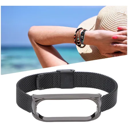 Correa Acero Inoxidable Metal Para Mi Band 6/5 Nfc