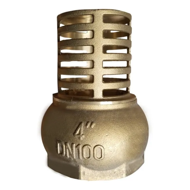Valvula De Pie Check 4 Pulgada Canastilla Bronce