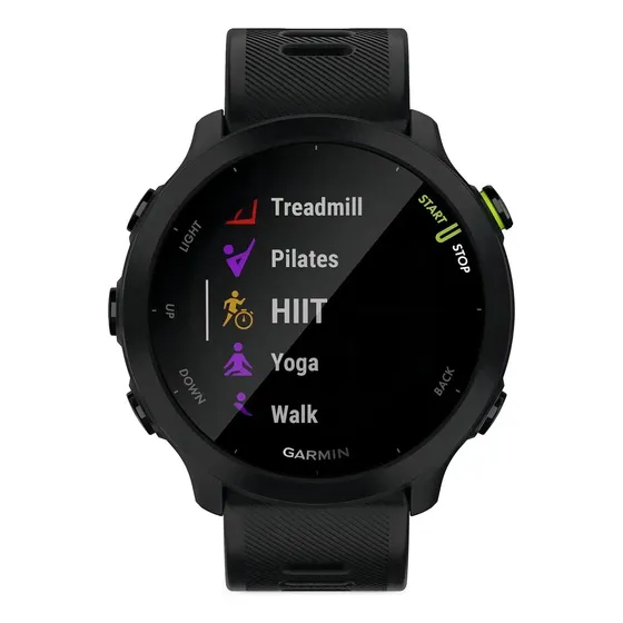 Smarwatch Gps Garmin Forerunner 55 Resistencia al Agua 5 Atm - Negro | Cuotas sin interés