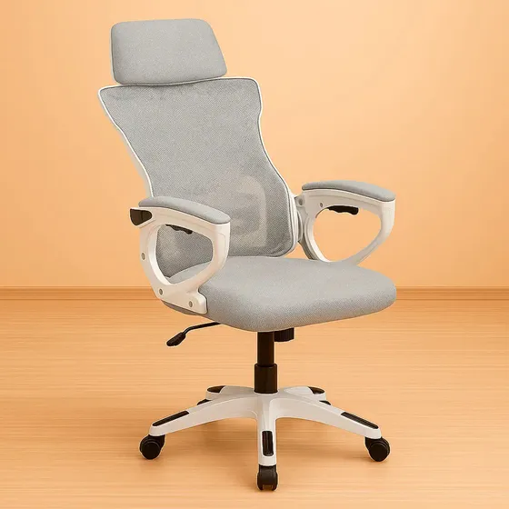 Silla Oficina Ergonomica Basculante Reclinable Con Apoyacabeza Rd Gris