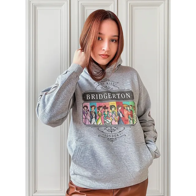 Buzo Hoodie Bridgerton Algodon Peinado Kevdylan Estampado