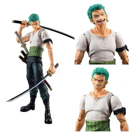 Brinquedo De Boneco De Ação Roronoa Zoro Past Blue Comcaixa1