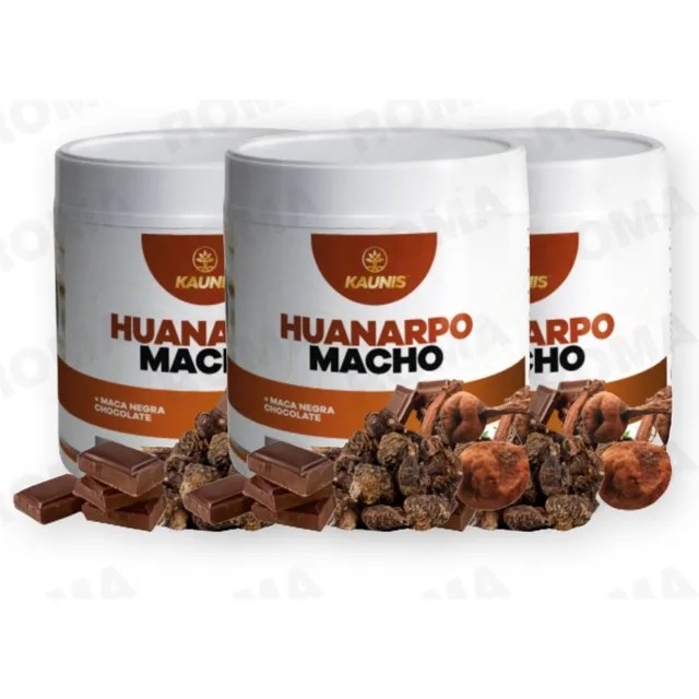 Pack 3 Huanarpo Macho Maca Negra Sabor Chocolate Kauinis