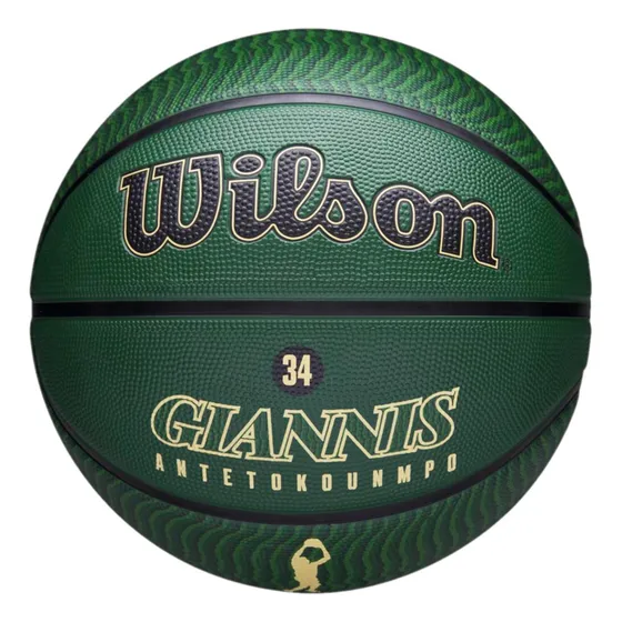 Pelota de baloncesto Wilson Nba Player Icon Outdoor Giannis #7, color verde