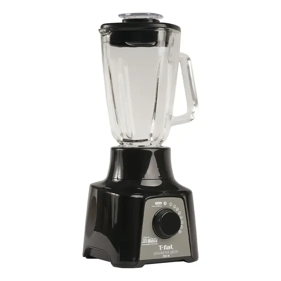 Licuadora T Fal Power Mix Ln2898x0 1.25 Lts Vaso Vidrio 550w Color Negro