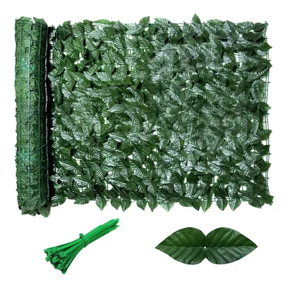 Follaje Artificial Jardín Vertical Valla Eneldo Verde 1*3m