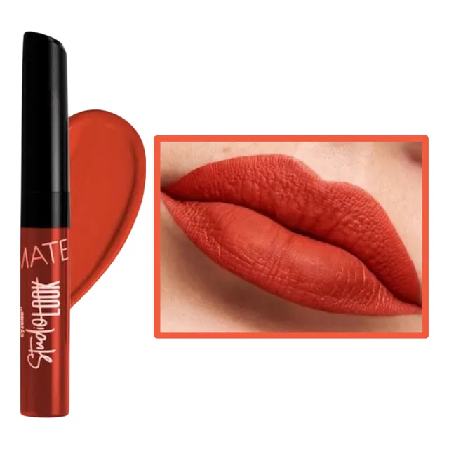 Labial Mate Líquido Studio Look Pumpkin Anaranjado Cyzone