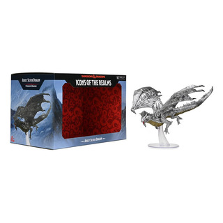 Figura Wizkids D&d Icons Of The Realms Adult Silver Dragon Figura Wizkids D&d Icons Of The Realms Adult Silver Dragon