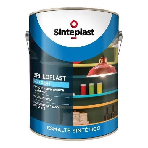 Pintura Esmalte Sintetico Brillante Naranja Sinteplast 4lts Color Naranja