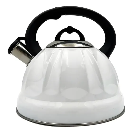 Tetera De Acero Inoxidable Bari Blanca 3lt Blanco
